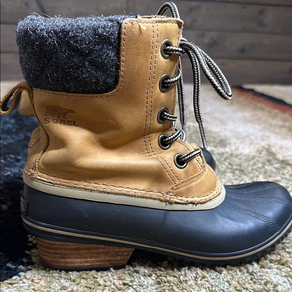 Sorel Waterproof Slimpack II Lace Boot Wool ELK/BLK Women's 7 ⭐️🎉 HOST PICK ⭐️🎉 - Picture 3 of 16